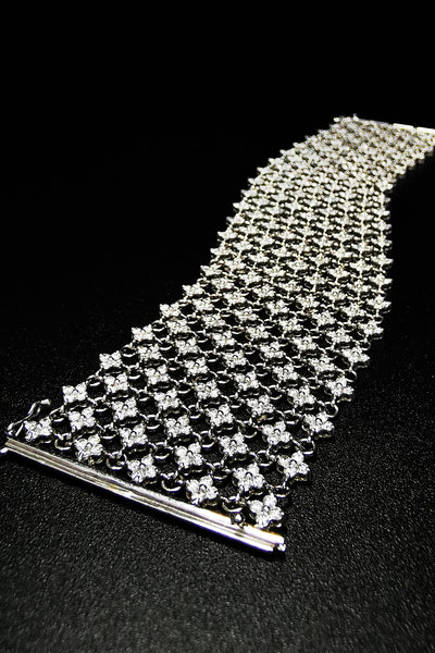 DYAMOND 18K White Gold Diamond Flexible Bracelet