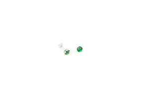 Accessories - Green Emerald Stud Earrings