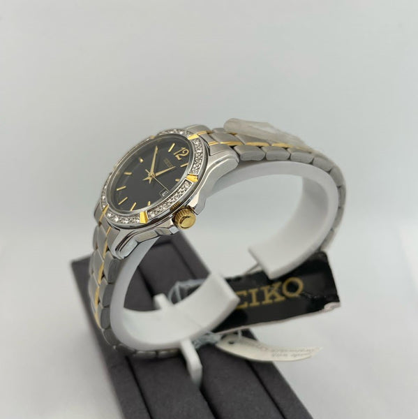 SEIKO Two Tone Crystal Quartz Watch