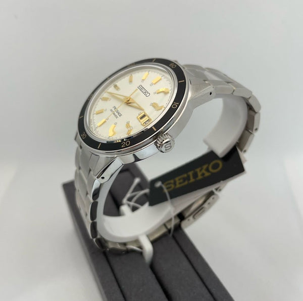 SEIKO Automatic Black and White Watch